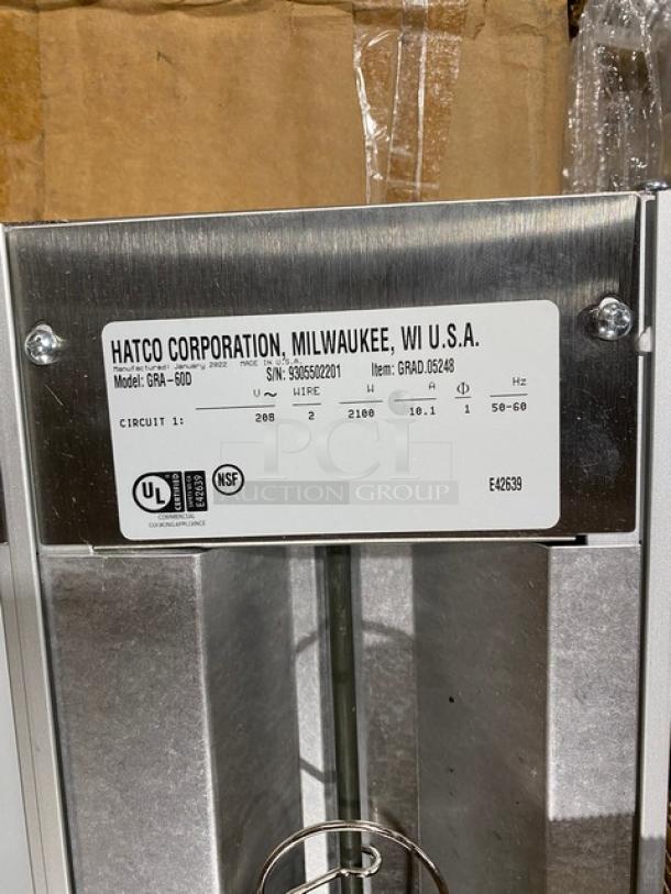 BRAND NEW! Hatco Glo-Ray Series Commercial Aluminum Electric Powered 60" Dual Infrared Warmer! Model: GRA-60D SN: 9305502201! 208V! - Image 4 of 5