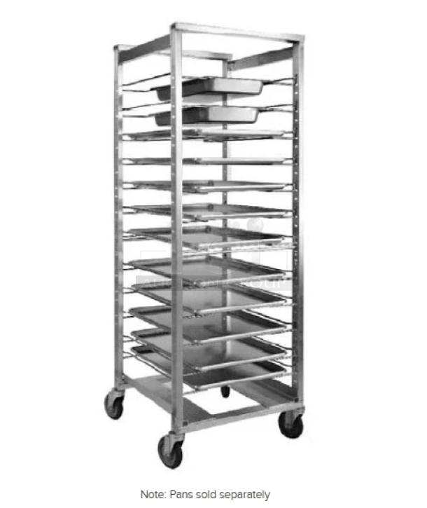 NEW! OUT OF THE BOX! Cres-Cor Commercial Aluminum 12-Pan End Load Universal Utility/Bunn/Pan Rack! Model: 207UA13A! On Casters! - Image 1 of 1