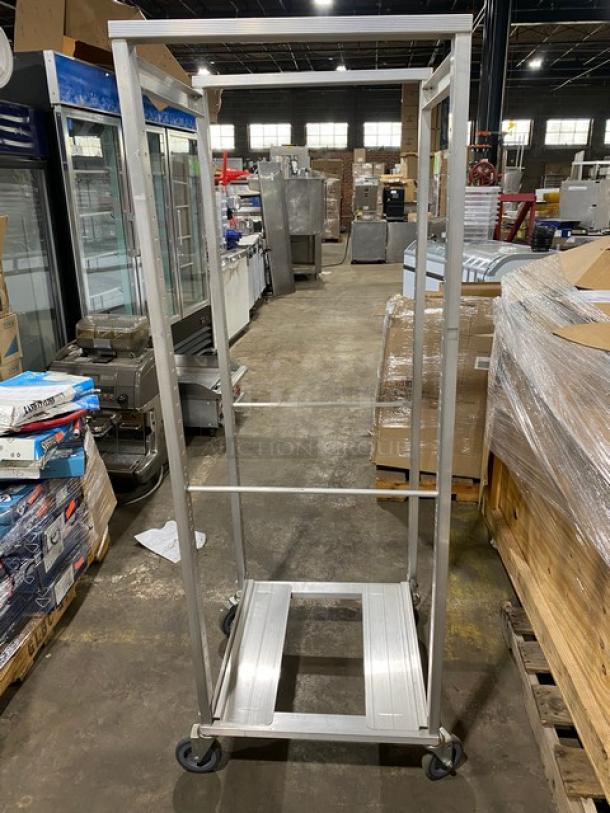 Cres-Cor 207UA13A aluminum utility rack, accommodates 12 pans, end load, on casters, new condition.