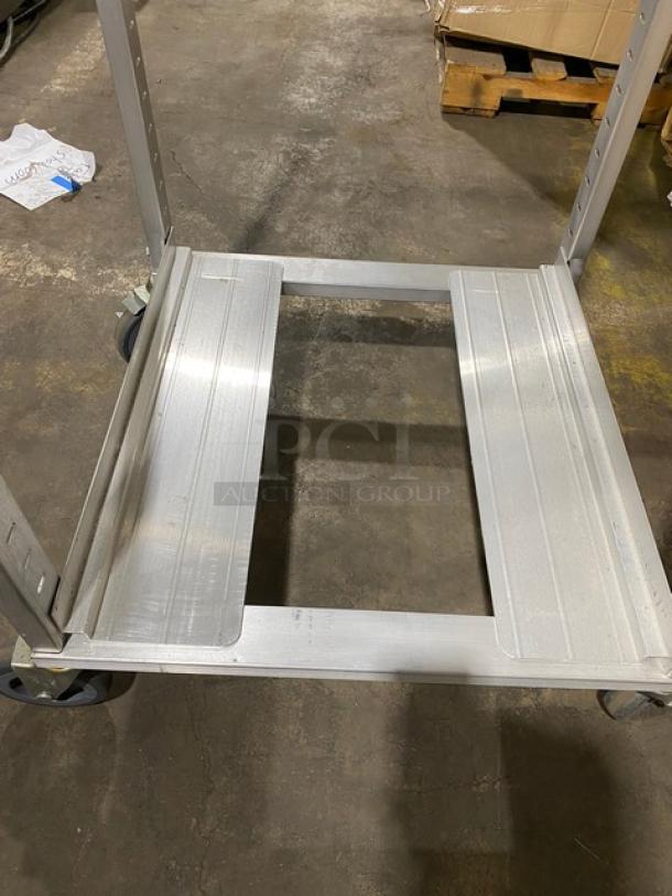 Cres-Cor aluminum 12-pan rack, Model 207UA13A, new, on casters, end load design, durable construction for commercial use.