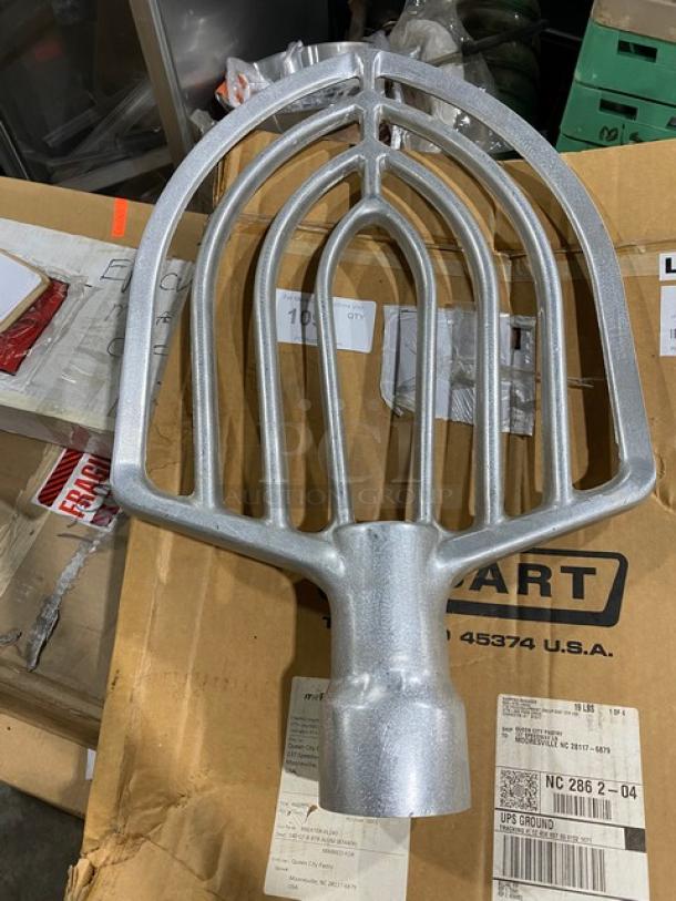 Brand new Hobart Legacy Series aluminum flat beater, model BEATER-HL140, in original packaging, pristine condition.
