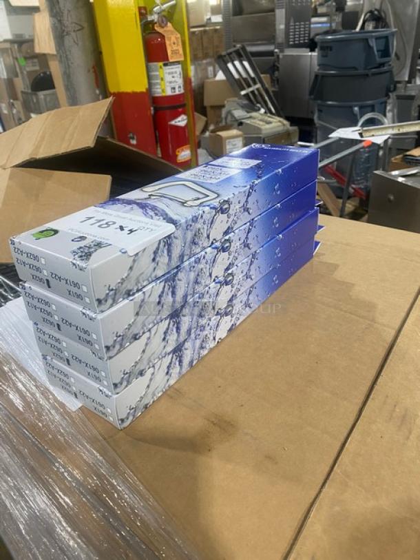 Brand new T&S 062X chrome plated 12" swing nozzle in original packaging, pristine condition.