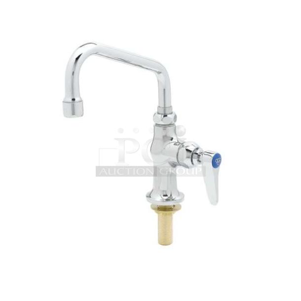 T&S B0207 chrome-plated deck mount pantry faucet, brand new. Features a 6" swing nozzle and single-hole design.