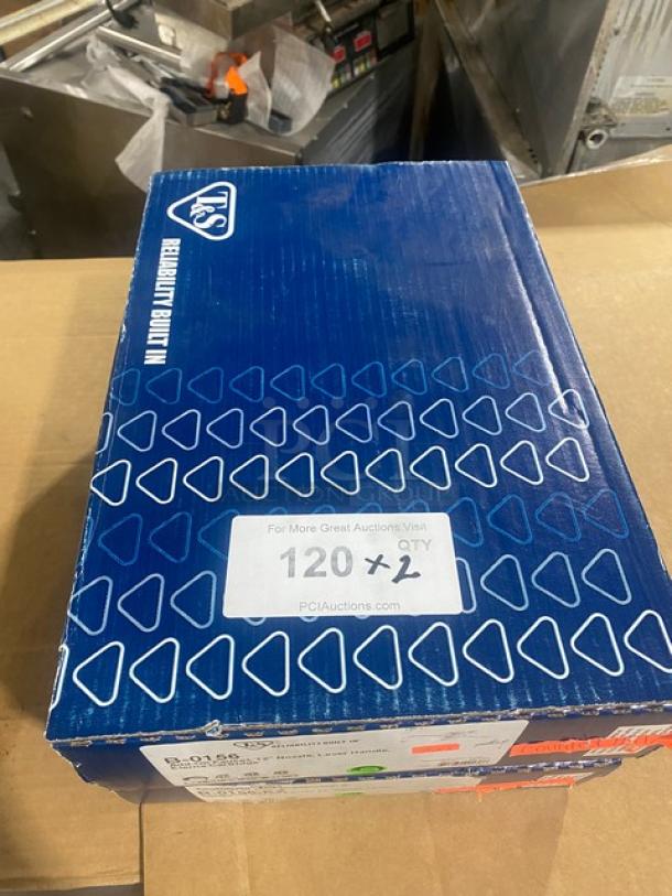 T&S Commercial Chrome Plated 12" Add-On Faucet, Model B-0156/B-0156-EZ, brand new in original box.