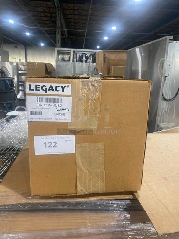 Brand new Hobart Legacy Series 80 Qt. wire whip attachment, Model DWHIP-HL80, in original packaging.