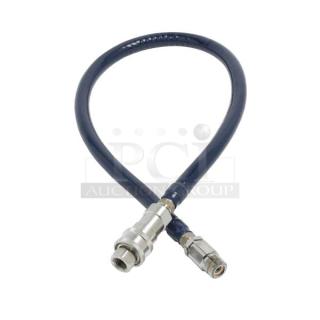 BRAND NEW T&S Safe-T-Link 48" Quick Connect Water Hose, Model HW-4D-48, durable metal fittings, ideal for commercial use.