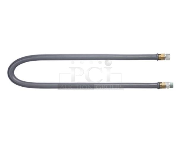 Brand new Dormont 1/2" x 60" coated water connector hose, Model W50BP60. Durable, commercial-grade condition.