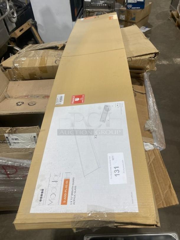 Brand new Steelite International Mogogo Modular Sneeze Guard, Model S-ADD-PL-01-01, in original packaging.