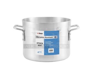 Winco Elemental Series ALST-60 Aluminum 60 Qt. Stock Pot, brand new, sturdy handles, 4mm thick, commercial grade.