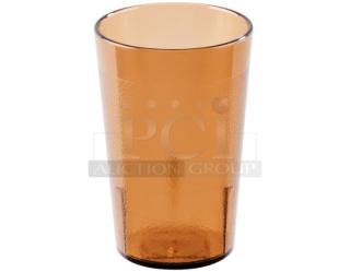 Brand new Cambro Colorware Series amber 8 oz. tumbler, model 800P153. Durable commercial design. Set of 72.