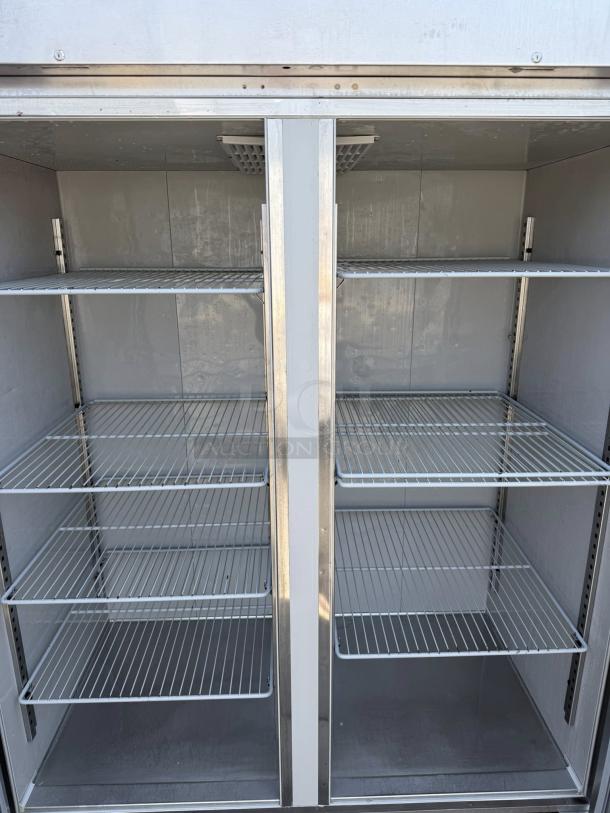 Great Cosmetic Condition - Delfield GBR2P-S Coolscapes 55-1/5” Wide Reach-In Refrigerator With Two Solid Doors - 115V, 0.33 HP - Tested & Working - Image 5 of 7