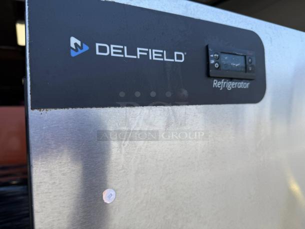 Great Cosmetic Condition - Delfield GBR2P-S Coolscapes 55-1/5” Wide Reach-In Refrigerator With Two Solid Doors - 115V, 0.33 HP - Tested & Working - Image 6 of 7