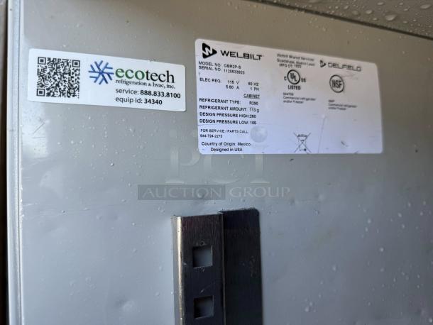Great Cosmetic Condition - Delfield GBR2P-S Coolscapes 55-1/5” Wide Reach-In Refrigerator With Two Solid Doors - 115V, 0.33 HP - Tested & Working - Image 7 of 7