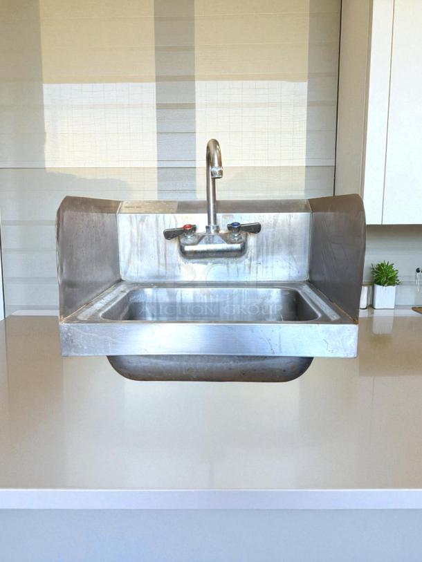 Great Condition - Advance Tabco 7-PS-60 Hand Sink with Splash Mount Faucet - Tested & Working - Image 3 of 4