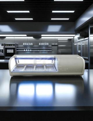 Nice & Clean - Omcan USA 39553 46" Countertop Refrigerated Sushi Display Case, Stainless 115v. - Tested & Working