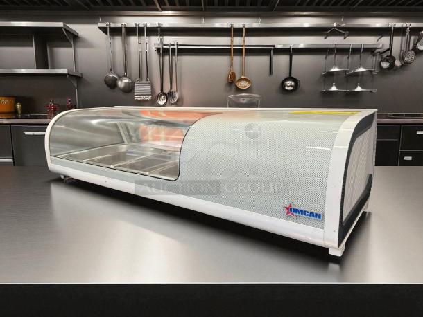 Nice & Clean - Omcan USA 39553 46" Countertop Refrigerated Sushi Display Case, Stainless 115v. - Tested & Working - Image 3 of 4