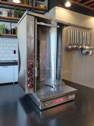 Good Condition - Attias GRY-4 - Gyro & Shawarma Machine - 4 Burners - 1 Spit - Tested & Working