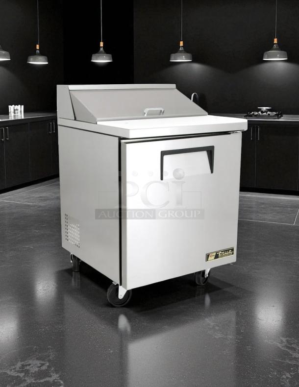 Great Condition - True TSSU-27-08 Solid 1 Door Sandwich / Salad Refrigerated Prep Table, Stainless Steel 115V.- Tested & Working - Image 1 of 7