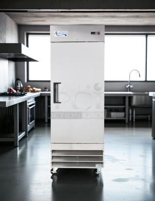 Nice & Clean - Avantco A-19F-HC 29" Solid Door Reach-In Freezer 115v. - Tested & Working