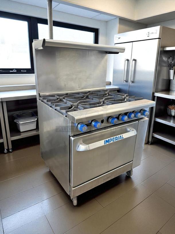 Very Nice - Imperial IR-6 Restaurant Series Range, 6 Burners, 1 Oven, Natural Gas, 36" - Tested & Working - Image 2 of 6