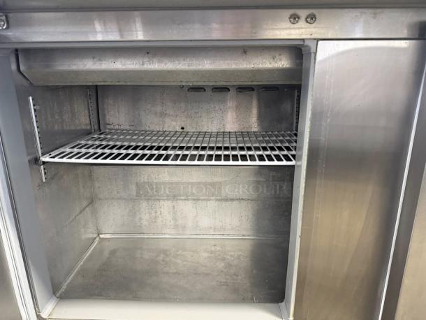 Great Condition - Continental SW60-24M Mighty Top Sandwich Unit, 60" wide,  two-section, (24) 1/6 size x 4" deep pans 115V. 1PH. - Tested & Working - Image 7 of 8