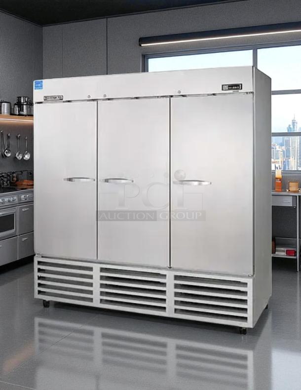 Good Condition! - Beverage Air - KR74-1AS - Solid Door Reach In Refrigerator 115v. 1ph. - Tested & Working - Image 1 of 7
