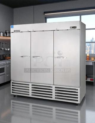 Good Condition! - Beverage Air - KR74-1AS - Solid Door Reach In Refrigerator 115v. 1ph. - Tested & Working