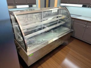 Like New Condition! Dexson Commercial Cooking appliance model GD3890-1 60" Curved Glass Refrigerated Diplay Case - 115v.