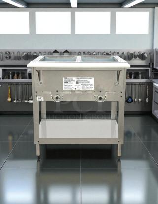 Great Condition - Duke 302 2-Well Aerohot Steamtable Hot Food Unit, 30-3/8", Natural Gas  Tested & Working