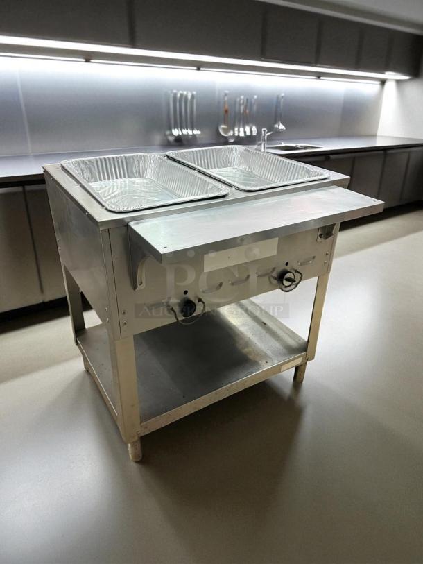Great Condition - Duke 302 2-Well Aerohot Steamtable Hot Food Unit, 30-3/8", Natural Gas  Tested & Working - Image 3 of 4