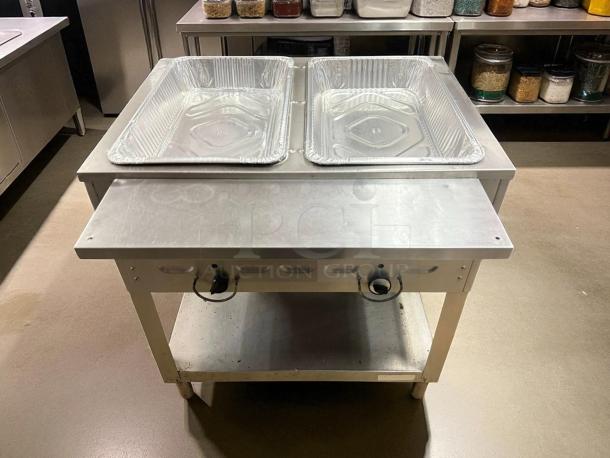 Great Condition - Duke 302 2-Well Aerohot Steamtable Hot Food Unit, 30-3/8", Natural Gas  Tested & Working - Image 4 of 4