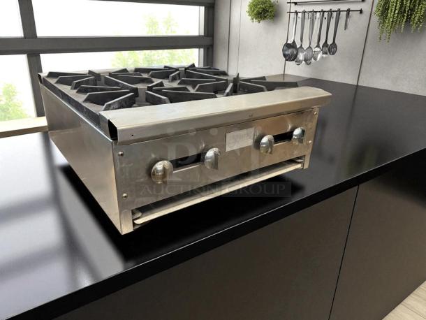 Great Condition - Stratus Model SHP-24-4 Countertop 4 Burner Gas Range - Tested & Working - Image 2 of 5