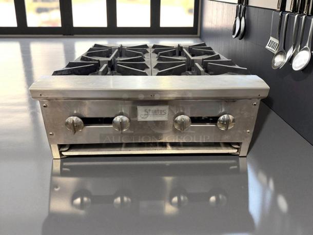 Great Condition - Stratus Model SHP-24-4 Countertop 4 Burner Gas Range - Tested & Working - Image 3 of 5