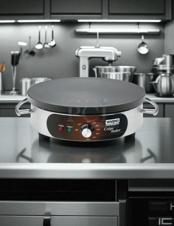 Small & Mighty! - Waring WSC160X 16" Crepe Maker with Heat Resistant Handle 1800W - Tested & Working - Image 1 of 4