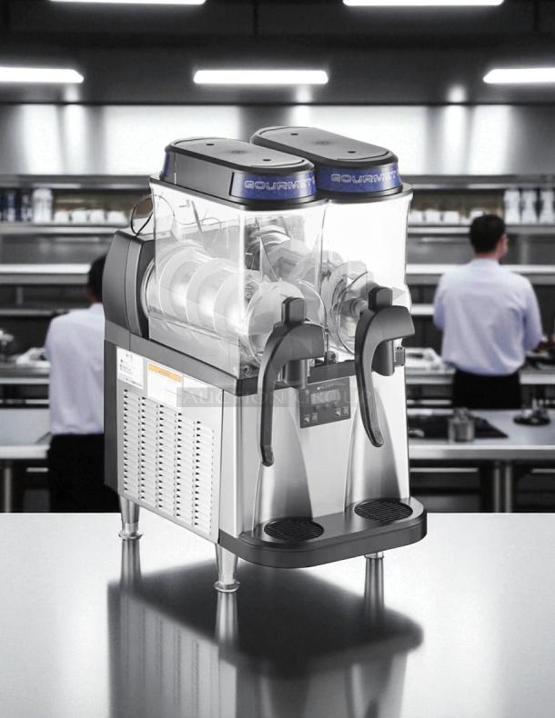 Great Condition - BUNN 34000.0080 ULTRA-2 High Performance Frozen Beverage System with 2 Hoppers, Silver 115v. - Tested & Working - Image 1 of 6