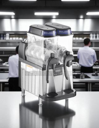 Great Condition - BUNN 34000.0080 ULTRA-2 High Performance Frozen Beverage System with 2 Hoppers, Silver 115v. - Tested & Working