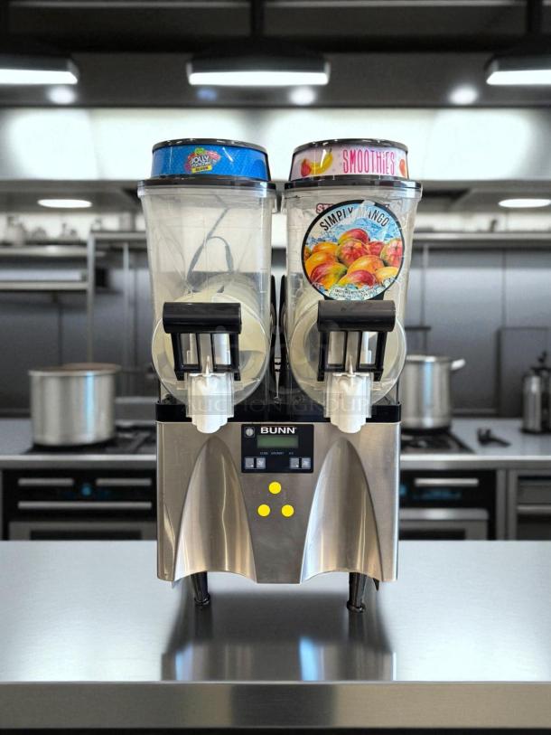 Great Condition - BUNN 34000.0080 ULTRA-2 High Performance Frozen Beverage System with 2 Hoppers, Silver 115v. - Tested & Working - Image 2 of 6