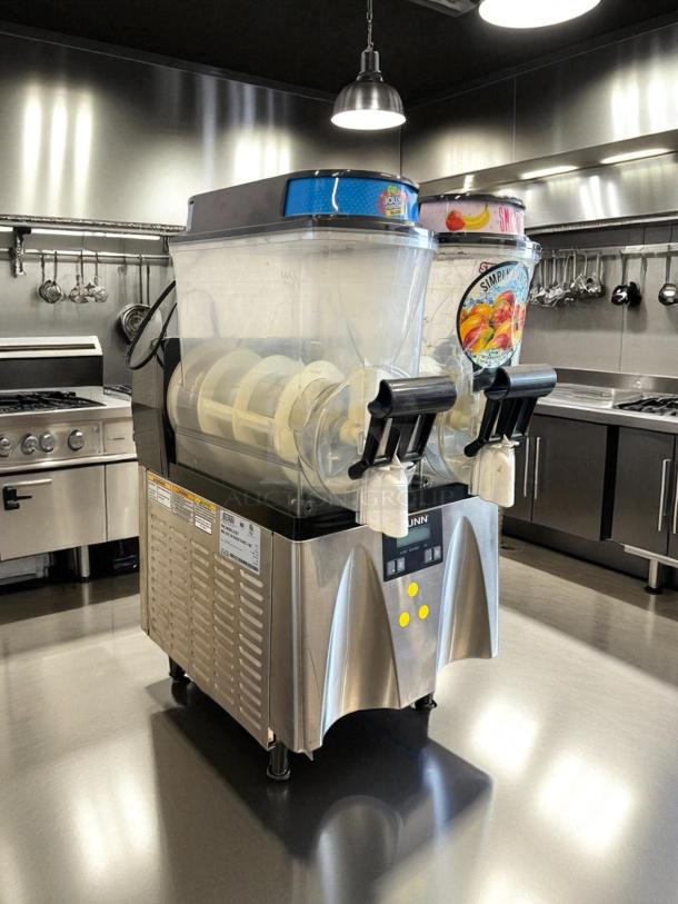 Great Condition - BUNN 34000.0080 ULTRA-2 High Performance Frozen Beverage System with 2 Hoppers, Silver 115v. - Tested & Working - Image 3 of 6