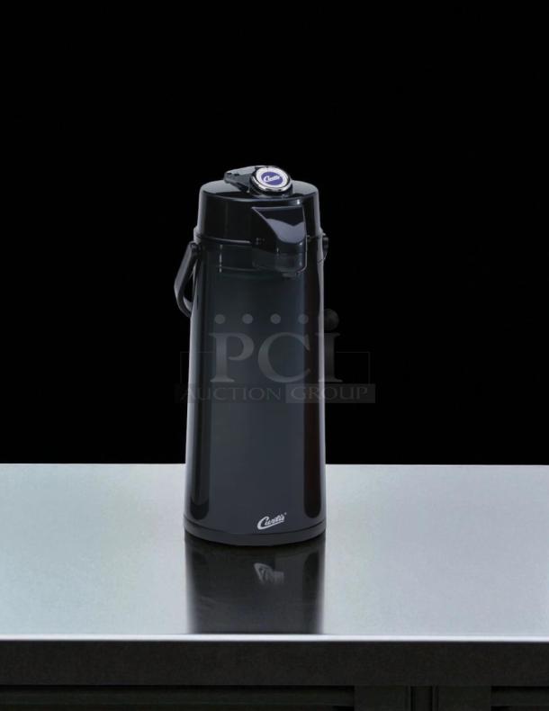Good Condition - Curtis ThermoPro 2.2 Liter Glass Lined Black Airpot with Lever TLXA2203G000  - Tested & Working - Image 1 of 4