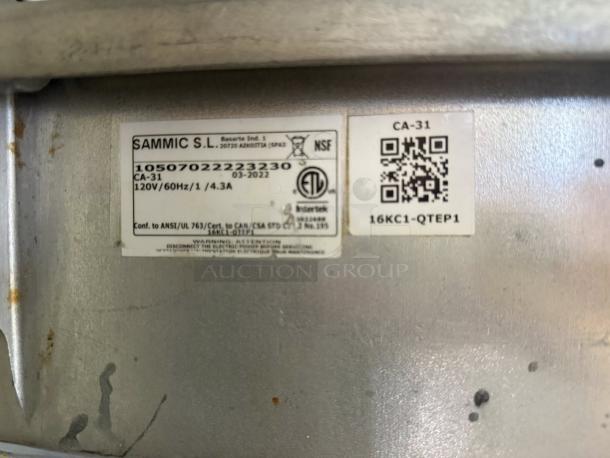 Nice Condition - Sammic CA-31 Continuous Feed Food Processor - 115v. - Tested & Working - Image 6 of 6