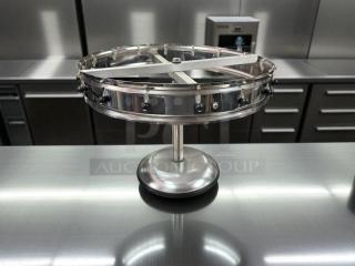 NICE ! - Choice 18" Stainless Steel 16 Clip with Pedestal Base Portable Order Wheel Ticket Holder