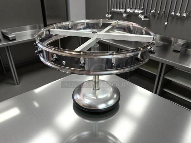 NICE ! - Choice 18" Stainless Steel 16 Clip with Pedestal Base Portable Order Wheel Ticket Holder - Image 2 of 3