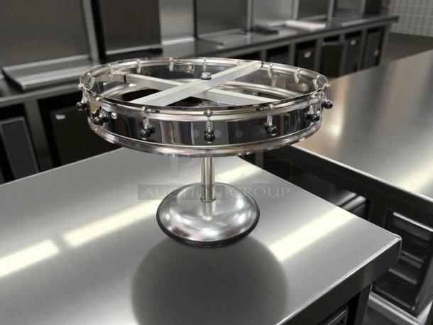 NICE ! - Choice 18" Stainless Steel 16 Clip with Pedestal Base Portable Order Wheel Ticket Holder - Image 3 of 3
