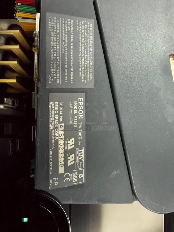 Good Condition - Epson TM-T88II POS Thermal Receipt Printer- M129B - Image 5 of 5
