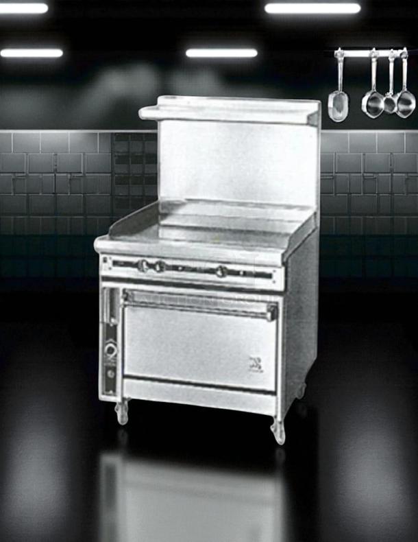 Work horse! - Jade Range JTRH-36G-36 Titan™ Heavy Duty Range Gas 36" Griddle with Oven Below - Tested & Working - Image 1 of 6