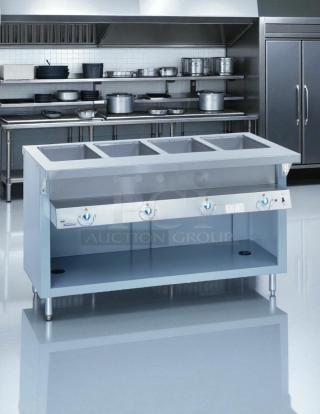 Great Find ! - Duke E-4-DLSS 60" Hot Food Table w/ (4) Wells & Cutting Board, 240v/1ph - Tested & Working