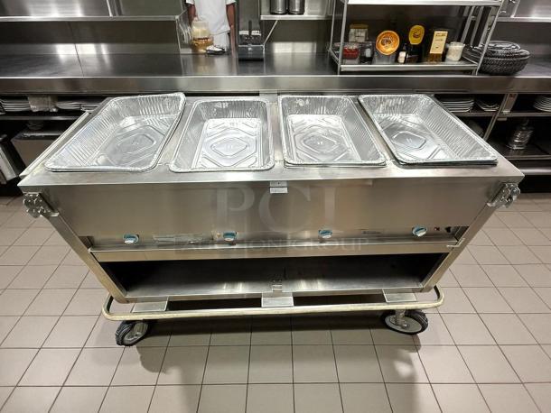 Great Find ! - Duke E-4-DLSS 60" Hot Food Table w/ (4) Wells & Cutting Board, 240v/1ph - Tested & Working - Image 3 of 5