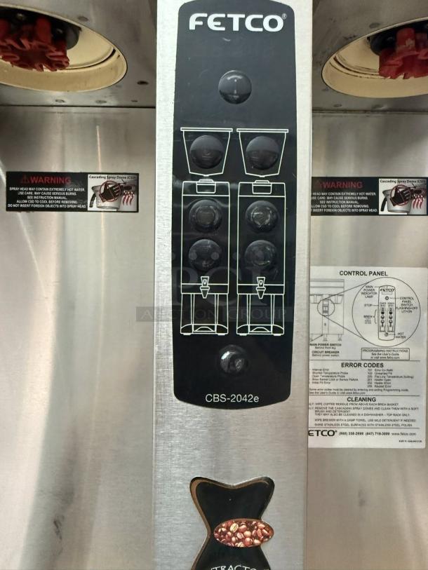 Great Condition - Fetco CBS-1152-V+ Twin Station Coffee Brewer 2x5.0 kW/3x5.0 kW E115252 - Tested & Working - Image 4 of 4