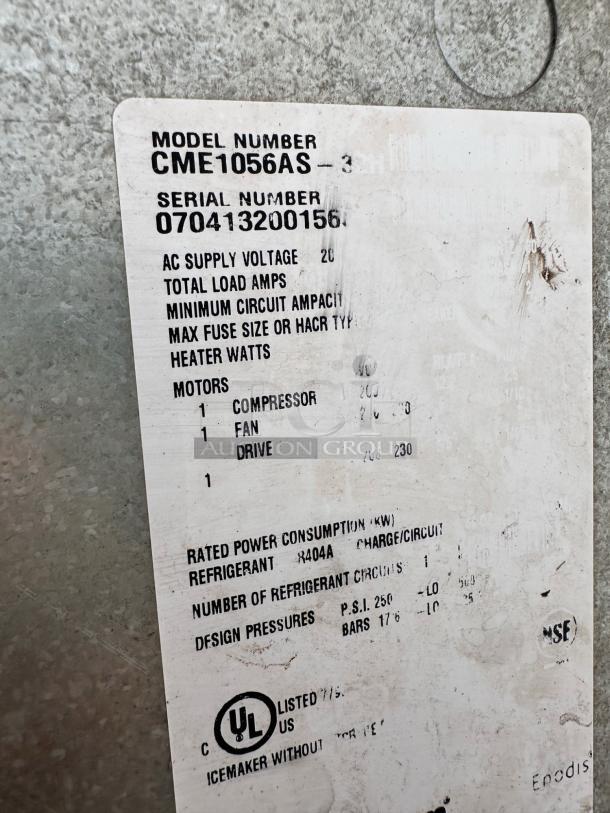 Great Brand! - Scotsman Model CME1056AS Modular Ice Machine , Air-Cooled - Tested & Working - Image 7 of 7