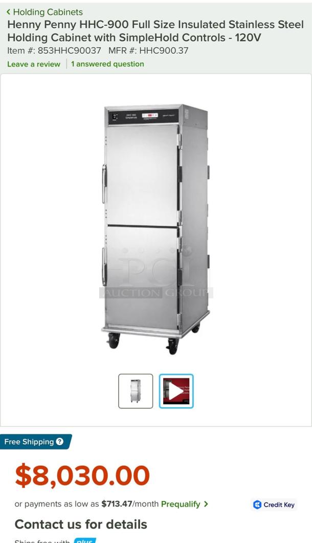 Brand New – Henny Penny HHC900.24 – 2-Door Holding Cabinet – 120V – 20A – In Original Packaging! - Image 1 of 9